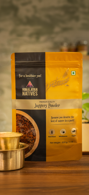Himalayan Natives website promotional banner for natural and unadulterated foods